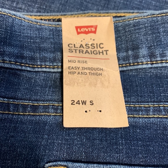 Levi’s Classic Straight Jeans Size 24W S Short - Picture 2 of 5